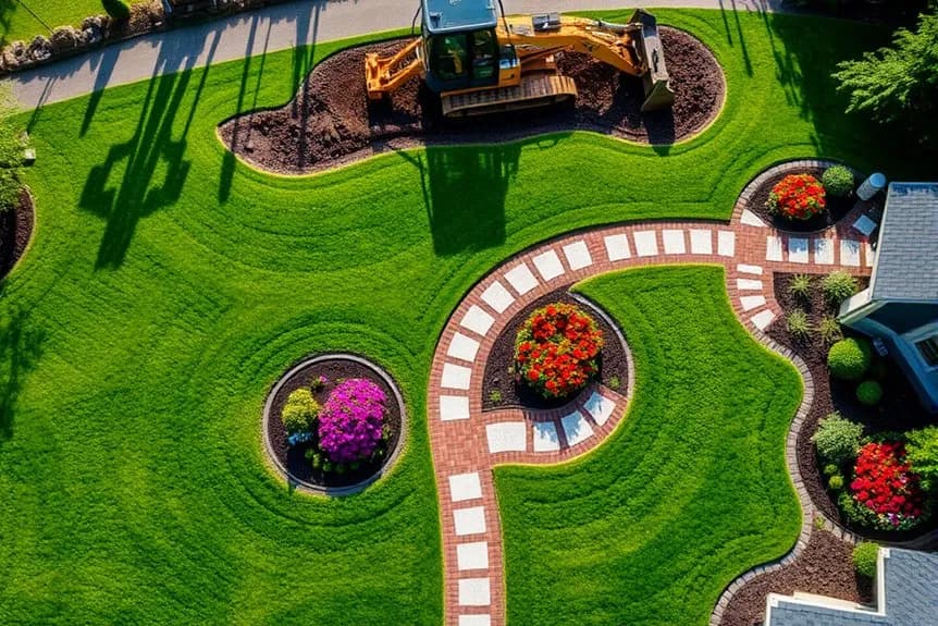 Professional yard grading, excavation, hardscaping and landscaping services in Abington, Pennsylvania by 3S Builder Solution