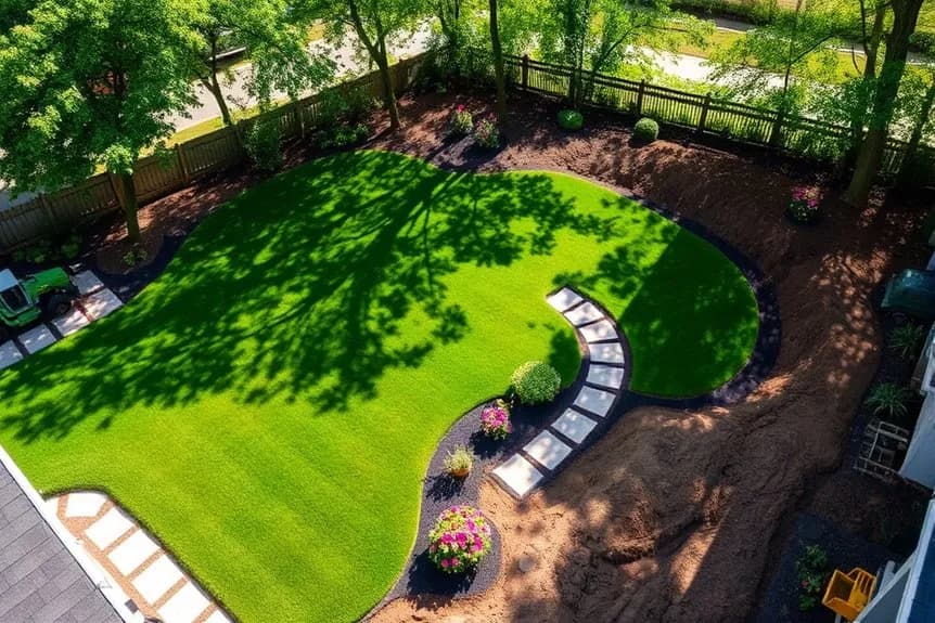 Professional yard grading, excavation, hardscaping and landscaping services in Philadelphia, Pennsylvania by 3S Builder Solution