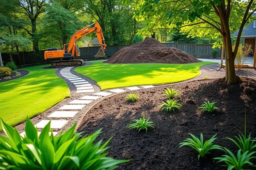 Professional yard grading, excavation, hardscaping and landscaping services in Springfield Township, Pennsylvania by 3S Builder Solution